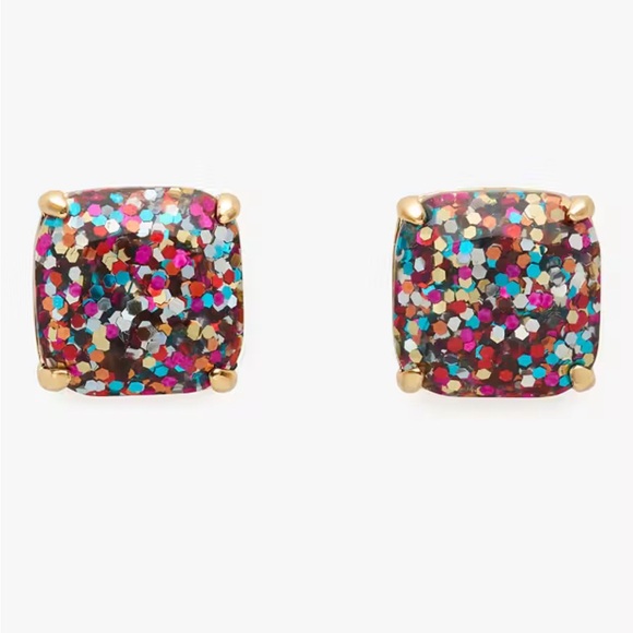 Kate Spade NWT Glitter Stud Earrings Confetti Multi Color - Picture 1 of 10
